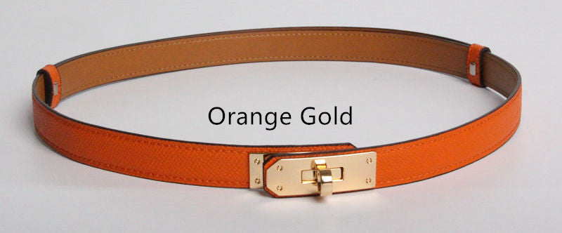 Women's vintage slim belt color options