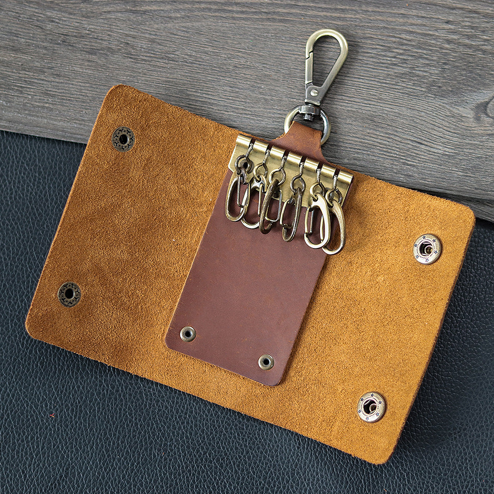Leather key bag back view