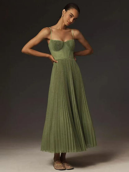 Backless sling slim dress color options
