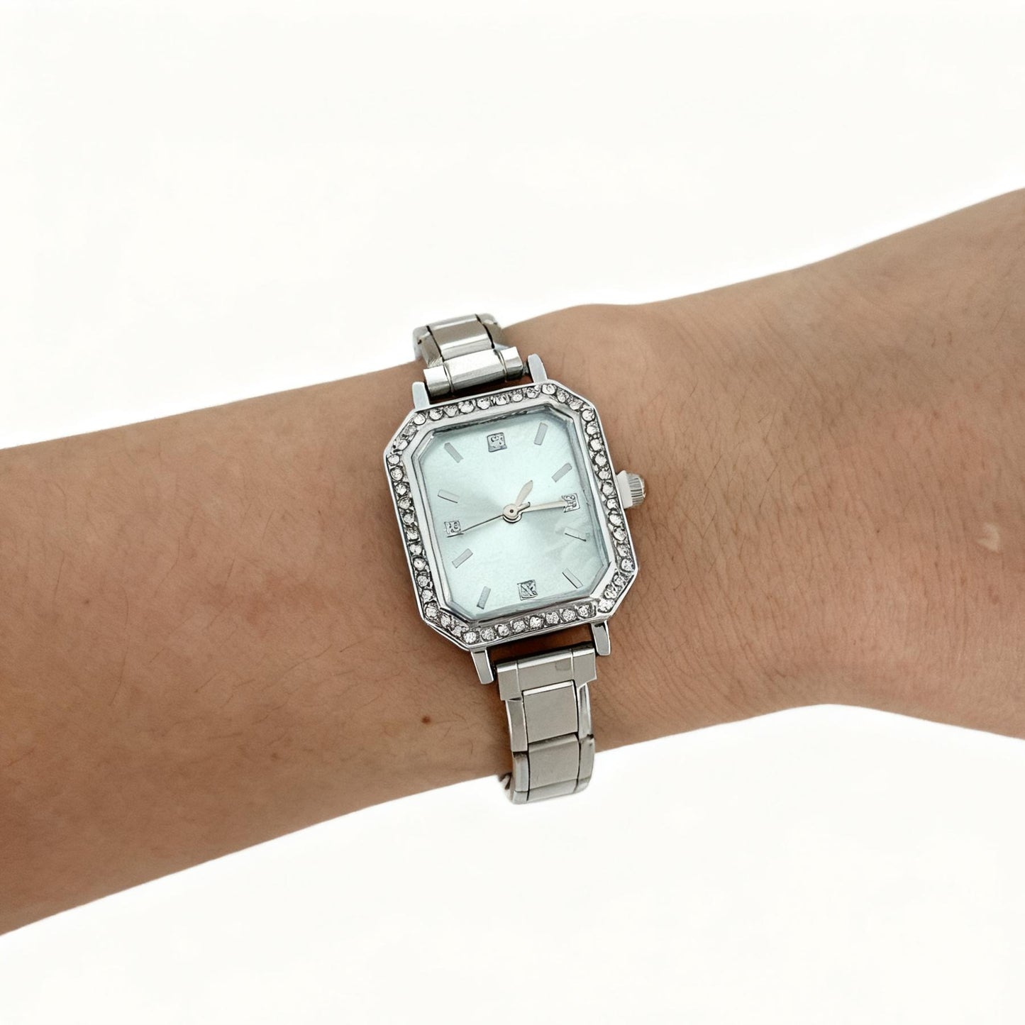 Chic Diamond-Embellished Watch