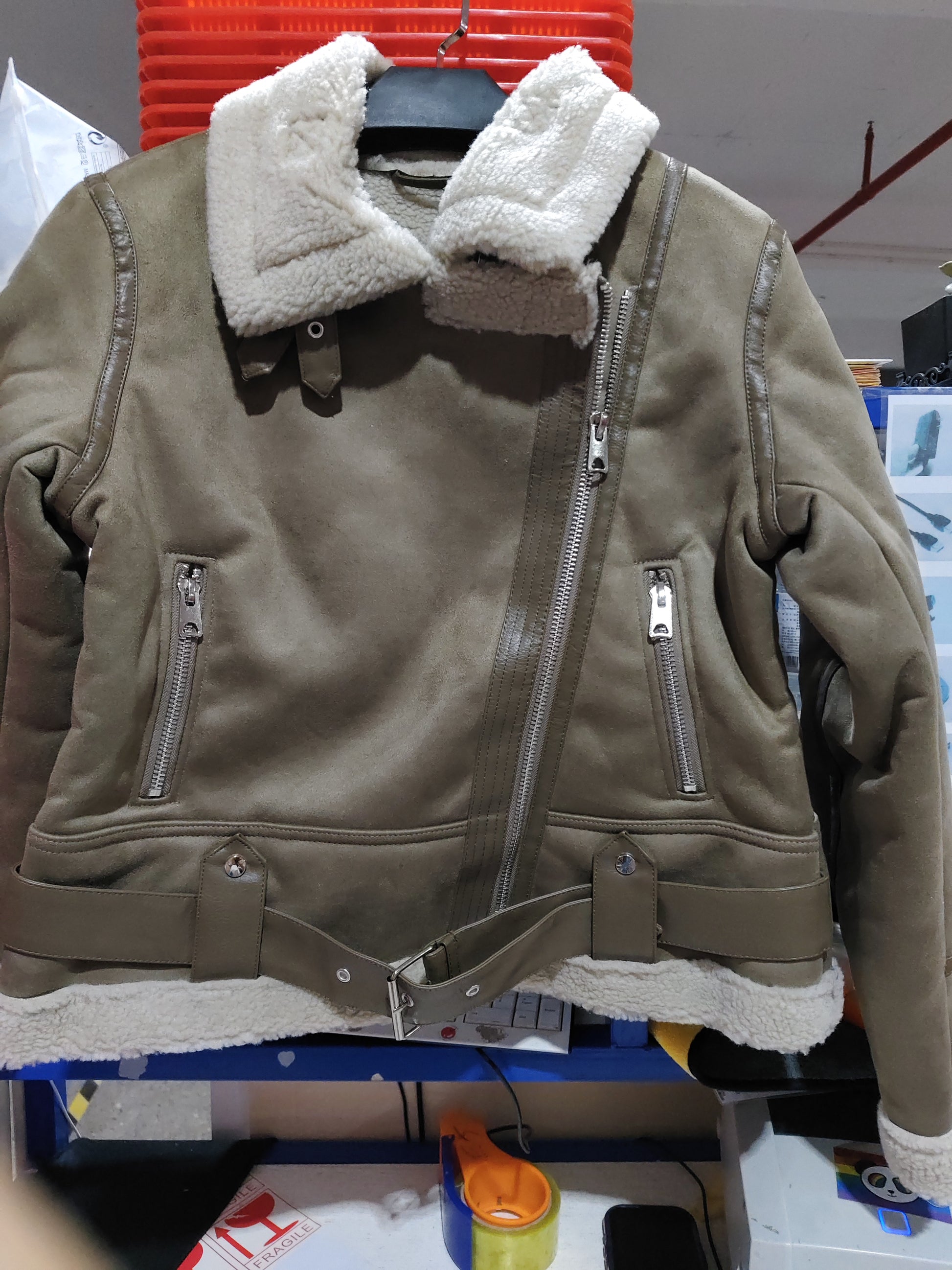 Suede lamb wool jacket alternate color