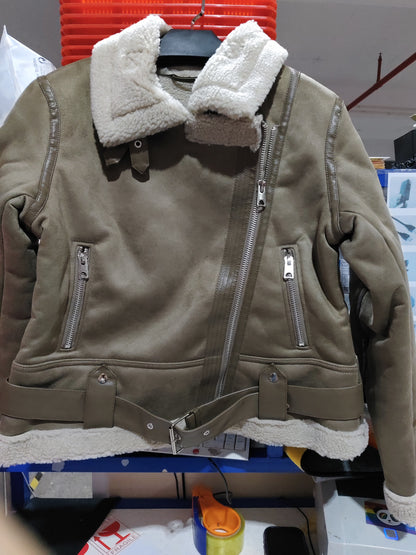 Suede lamb wool jacket alternate color