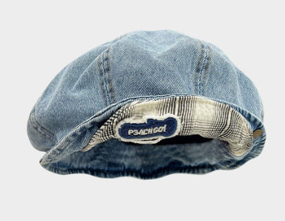 Double Brim Denim Beret