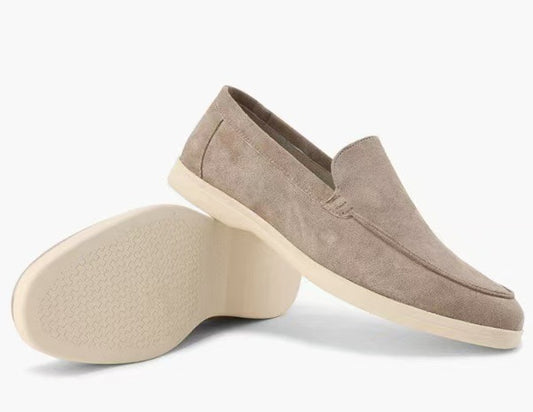Men's premium suede loafers slip-on shoes in apricot