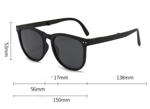 Trendy foldable sunglasses on model