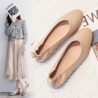 Women's leather pea shoes lifestyle