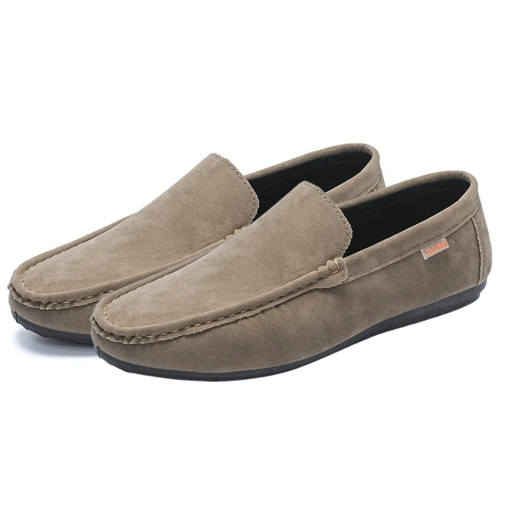 Men's Doudou casual loafers slip-on shoes in black