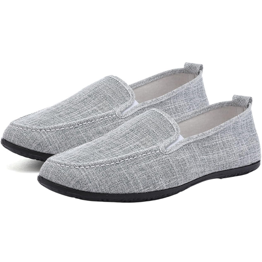 Men's premium suede loafer with black rubber sole